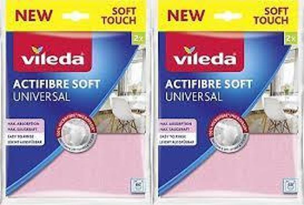 Vileda 2'li Actifibre Soft Universal Mikrofiber Bez 2 Adet - Image 1