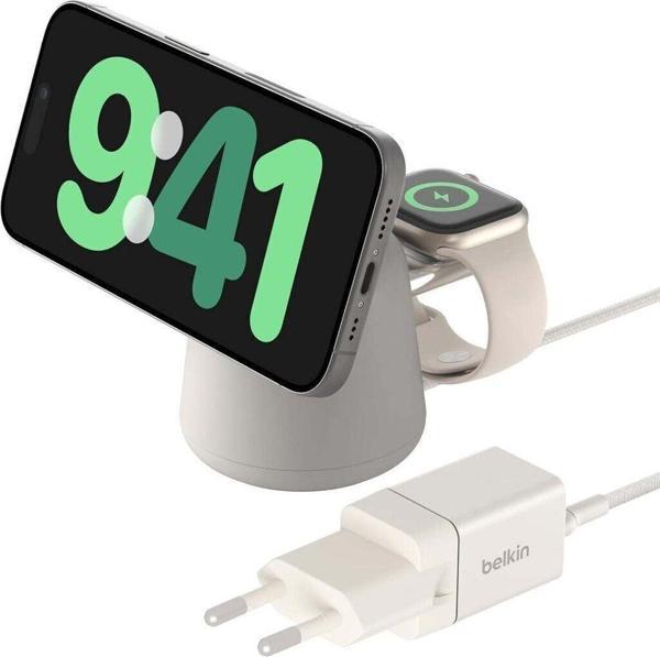 Belkin BoostCharge Pro Kablosuz 2'si 1 arada MagSafe (15 W) Şarj İstasyonu - Image 1