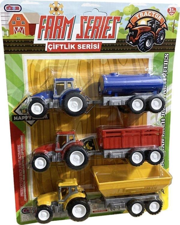Grs Oyuncak Karteleda 3Lü Kasalı Traktör Seti Nzm-141014 - Image 1