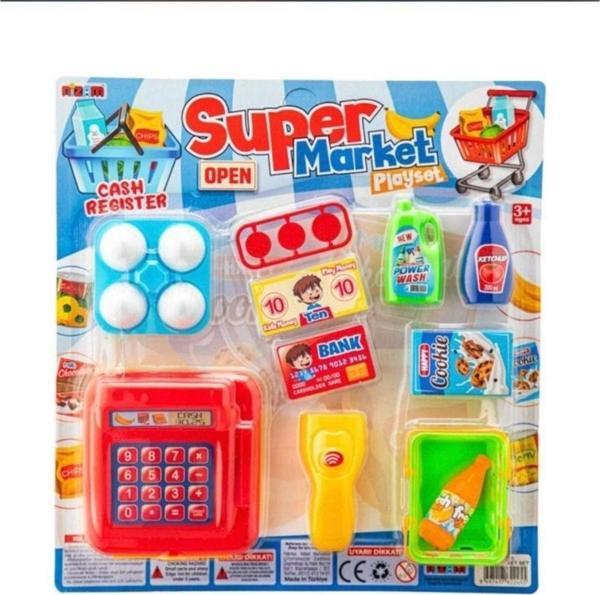 Oyuncak Store Kartelada Supermarket  Oyun Seti 15 Parça - Image 1