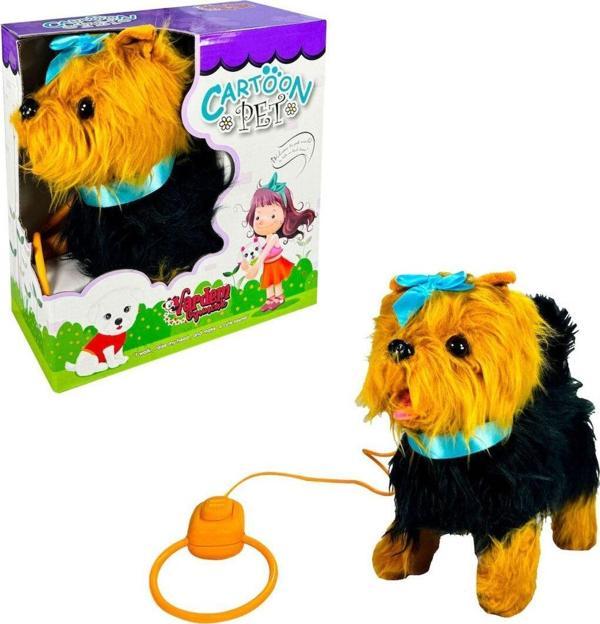 Vardem Kumandalı Yürüyen Sevimli Fiyonklu Peluş Köpek, Sesli Hareketli Kumandalı Oyuncak Köpek - Image 1