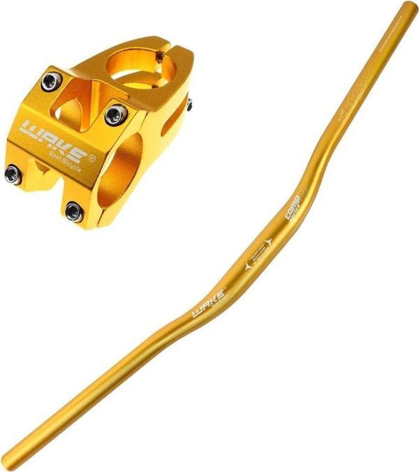 Wake Alüminyum Gold 31.8 780Mm Riser Mtb Gidonu + Gidon Boğazı Seti - Image 1