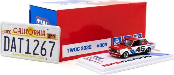 Tarmac Works 1/64 Bre Datsun 510 Trans-Am 2.5 Championship 1972 #46 - Twoc 2022-23 Membership Car - Image 1