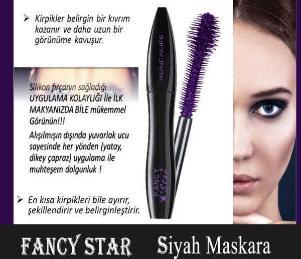 Huncalife Fancy Star Siyah Maskara - Image 1
