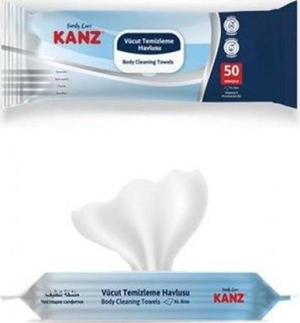 Kanz Vücut Temizleme Havlusu 50 Adet - Image 1