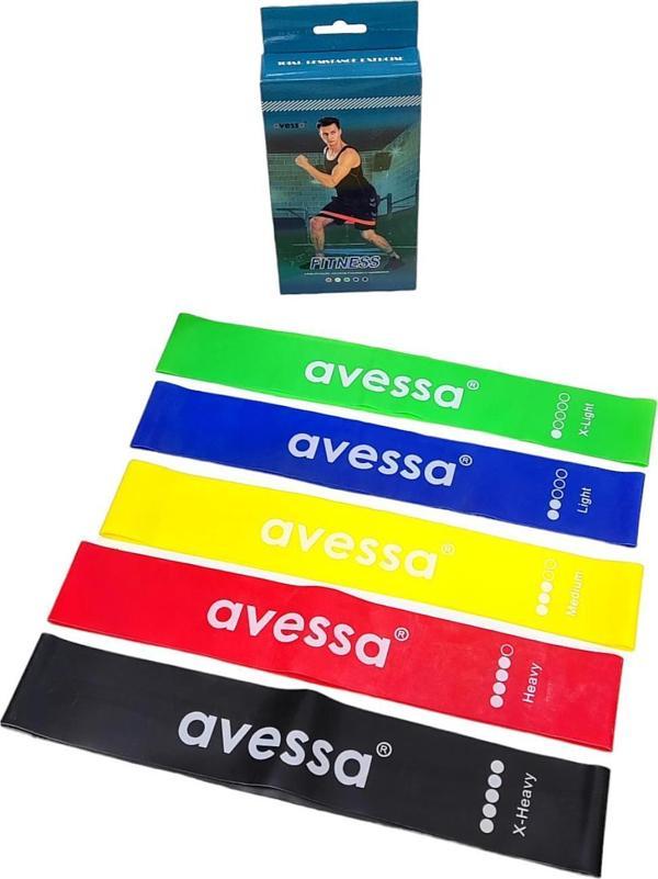 Avessa Lab-Set50 Latex Egzersiz Band Seti 5li - Image 1