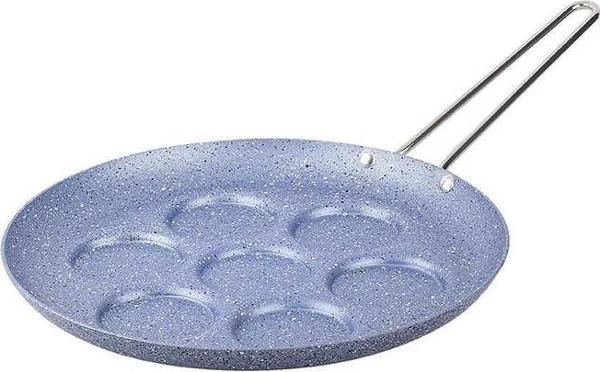 Gri Mavi Renk Granit Pankek Tavası 28CM -7 Bölmeli (Çelik Kulp) - Image 1