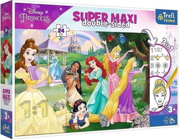PUZZLE-41008 Super Maxi Princess 3IN1 14 Parça Çocuk Puzzle - Image 1