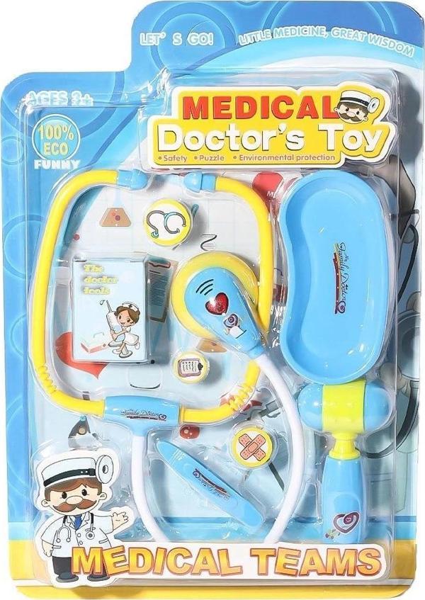 66001C-23 Sesli ve Işıklı Doktor Seti -Mavi - Image 1