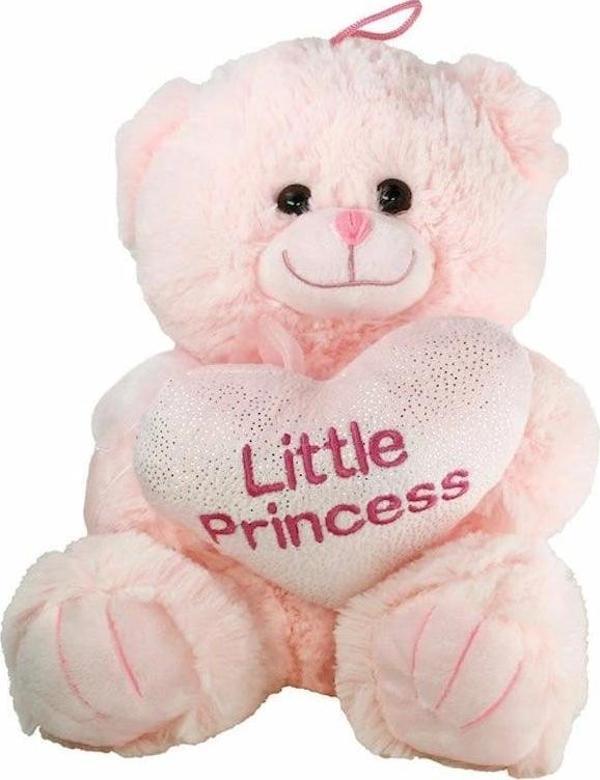 PABA501532-25 Peluş Kalpli Ayı 25 cm -Vardem - Image 1