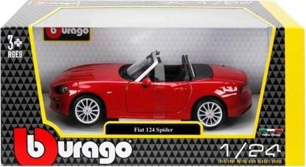 21083 Burago 1:24 Fiat 124 Spider Model Araba - Image 1
