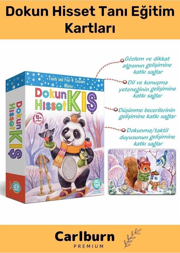 Özel Üretim Duyusal Gelişim Görsel Algı Eğlenceli Öğrenme Çocuk Hisset Tanı Kış Eğitim Kartları - Image 1