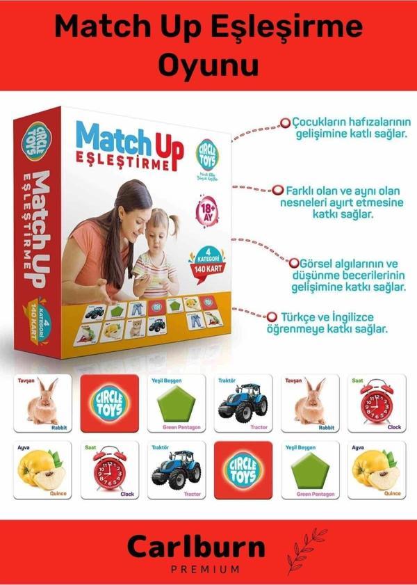 Özel Üretim Zeka Geliştirici Eğitici Çocuk El Göz Kordinasyonu Match Up Eşleşirme Oyunu 140 Parça - Image 1