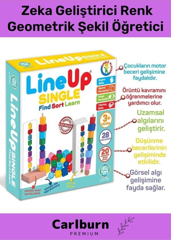 Özel Üretim Zeka Geliştirici Renk Geometrik Şekil Öğretici Çocuk Lineup Sıngle Bul Sırala Öğren - Image 1