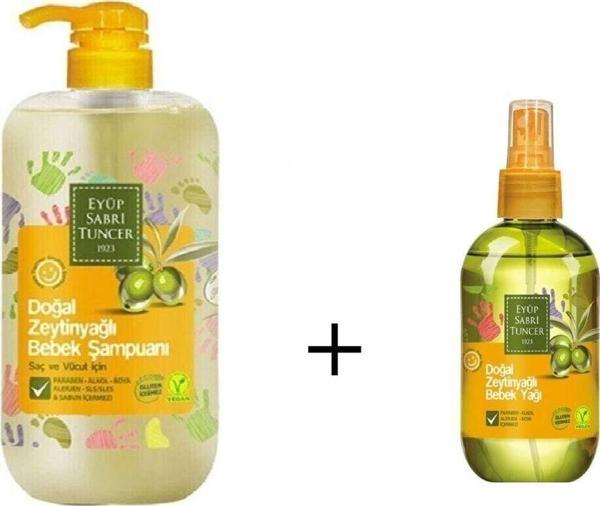 Eyüp Sabri Tuncer Bebek Şampuanı Zeytinyağlı 600 ml ve Bebek Yağı 280 ml - Image 1