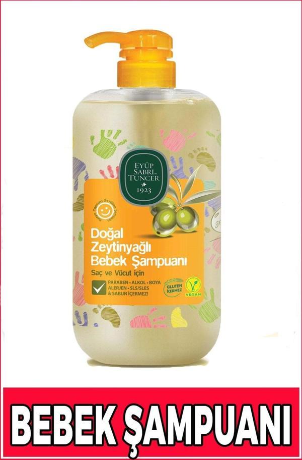 Eyüp Sabri Tuncer Göz Yakmayan Zeytinyağlı Bebek Şampuanı 600 ml - Image 1