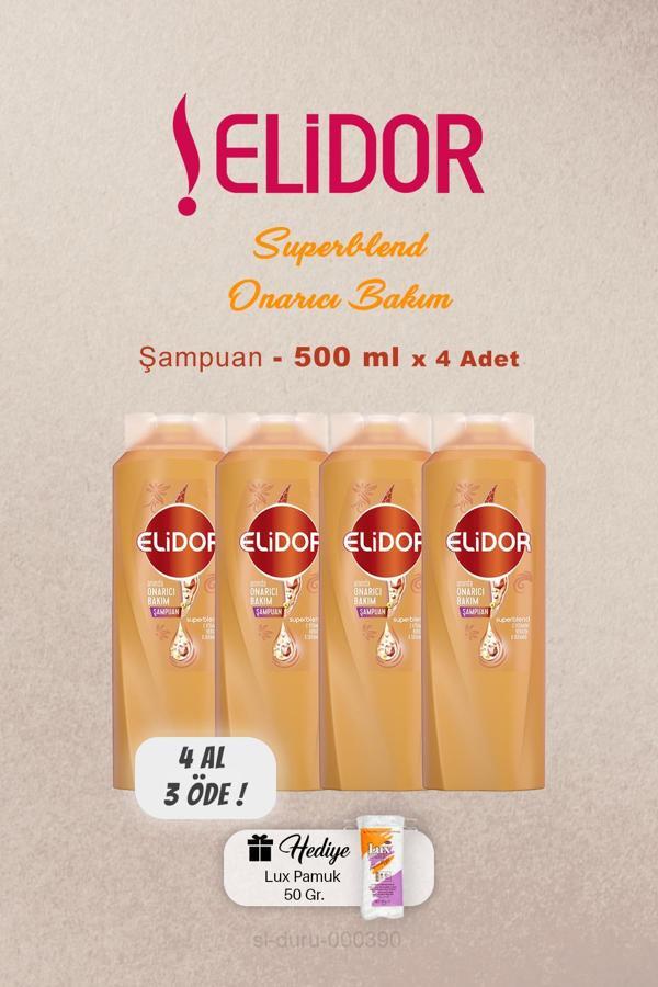 Elidor Superblend Saç Bakım Şampuanı 500 ml, Pamuk Hediyeli - Image 1