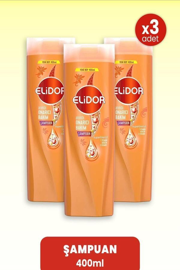 Elidor Superblend Şampuan Anında Onarıcı Bakım 400 ml x 3 Adet - Image 1