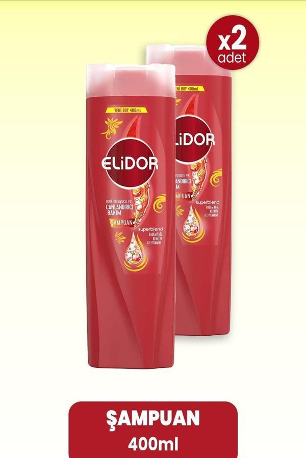 Elidor Superblend Şampuan Renk Koruyucu ve Canlandırıcı Bakım 400 ml x 2 Adet - Image 1