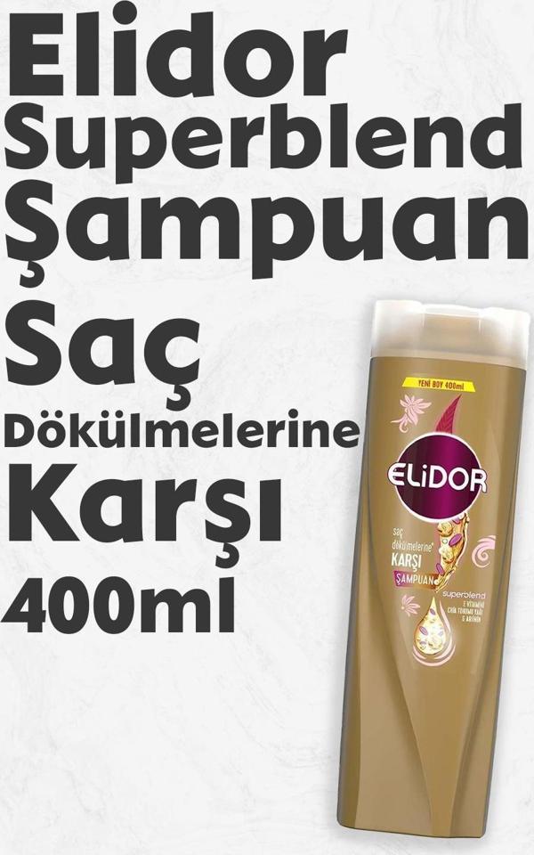 Elidor Superblend Şampuan Saç Dökülmelerine Karşı 400 ml - Image 1