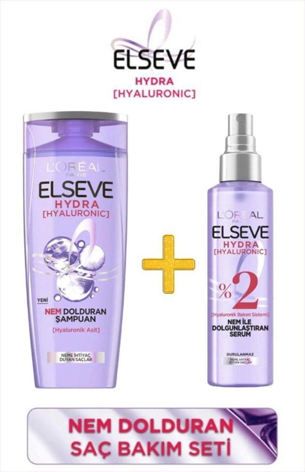 Elseve Hydra [hyaluronic] Nem Dolduran Şampuan 390 Ml Ve Nem Ile Dolgunlaştıran Serum 150ml - Image 1