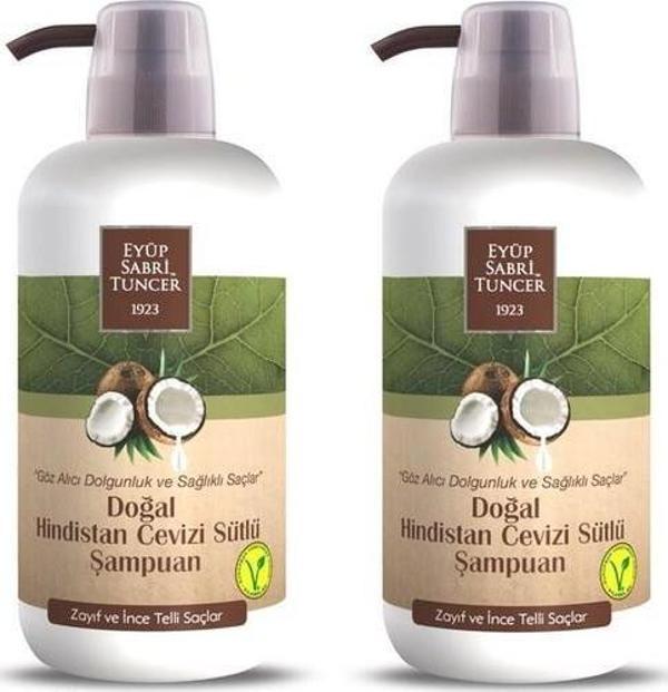Eyüp Sabri Tuncer Hindistan Cevizi Sütlü Şampuan 600 ml x 2 - Image 1