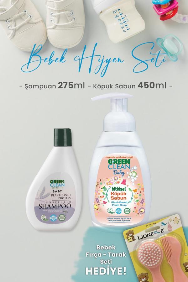 Green Clean Baby Köpük Sabun 450 ml, Şampuan 275 ml ve Hediyeli - Image 1