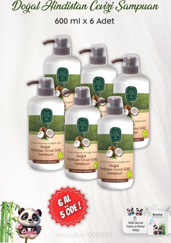 Eyüp Sabri Tuncer Doğal Hindistan Cevizi Sütlü Şampuan 600 ml ve ROSIE - Image 1