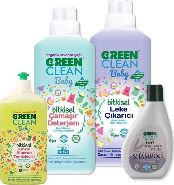 Green Clean Baby Şampuan, Leke Çıkarıcı, Çamaşır Deterjanı ve Biberon Temizleyici - Image 1