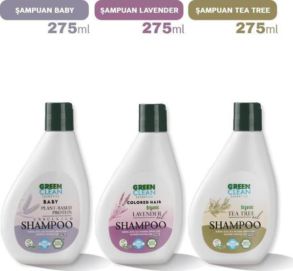 Green Clean Şampuan Baby, Lavender ve Tea Tree 275 ml - Image 1