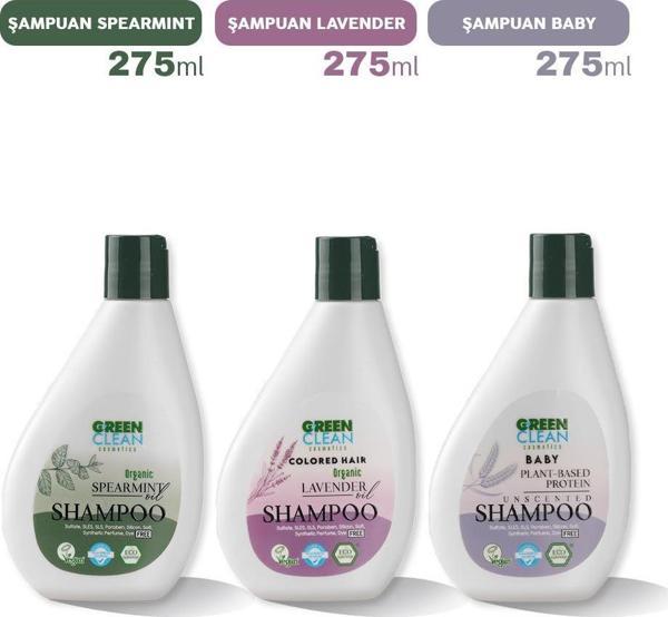 Green Clean Şampuan Baby, Spearmint ve Lavender 275 ml - Image 1