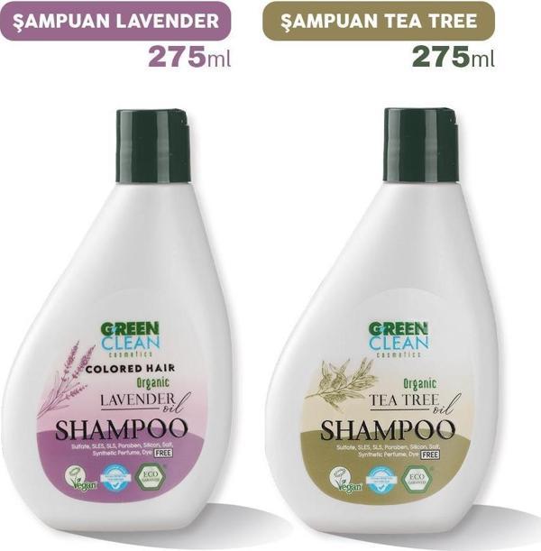 Green Clean Şampuan Lavender  ve Tea Tree 275 ml - Image 1