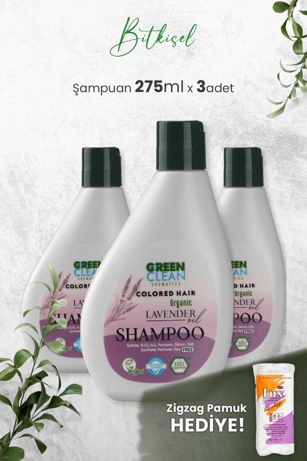 Green Clean Şampuan Lavender 275 ml x 3 Adet ve Hediyeli - Image 1