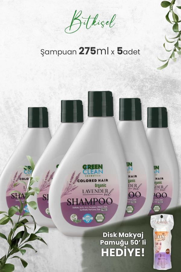 Green Clean Şampuan Lavender 275 ml x 5 Adet ve Hediyeli - Image 1