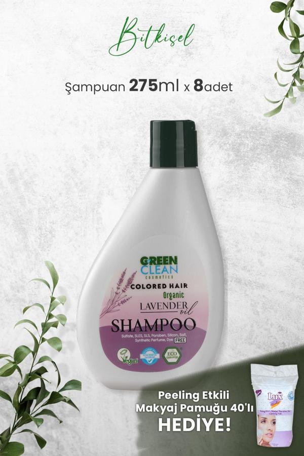 Green Clean Şampuan Lavender 275 ml x 8 Adet ve Hediyeli - Image 1