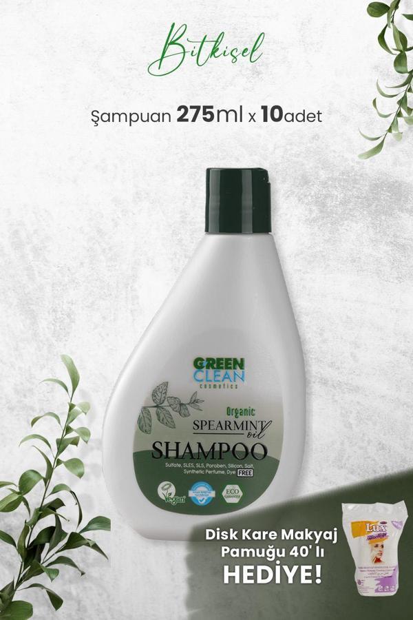Green Clean Şampuan Spearmint 275 ml x 10 Adet ve Hediyeli - Image 1