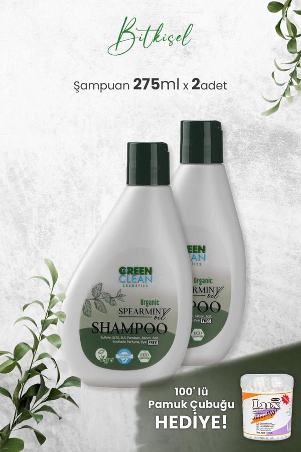 Green Clean Şampuan Spearmint 275 ml x 2 Adet ve Hediyeli - Image 1