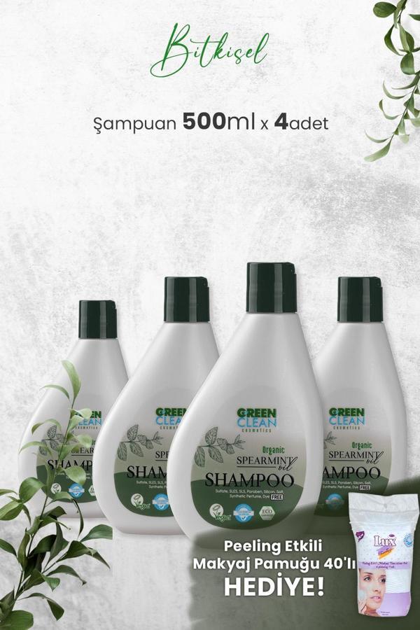 Green Clean Şampuan Spearmint 275 ml x 4 Adet ve Hediyeli - Image 1