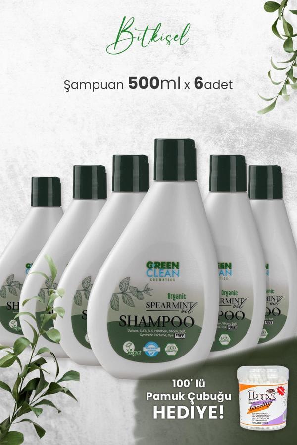Green Clean Şampuan Spearmint 275 ml x 6 Adet ve Hediyeli - Image 1