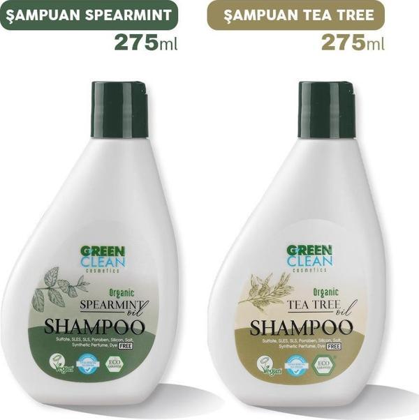 Green Clean Şampuan Spearmint ve Tea Tree 275 ml - Image 1