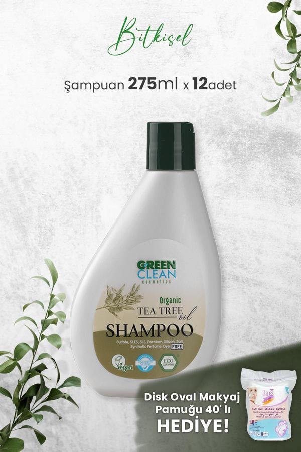 Green Clean Şampuan Tea Tree 275 ml x 12 Adet ve Hediyeli - Image 1