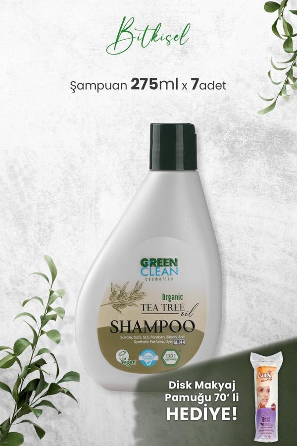 Green Clean Şampuan Tea Tree 275 ml x 7 Adet ve Hediyeli - Image 1