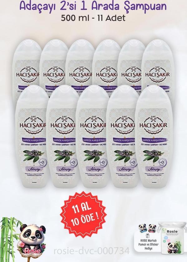 Hacı Şakir Adaçayı 2si 1 Arada Şampuan Kepeğe Karşı 500 ml ve ROSIE - Image 1