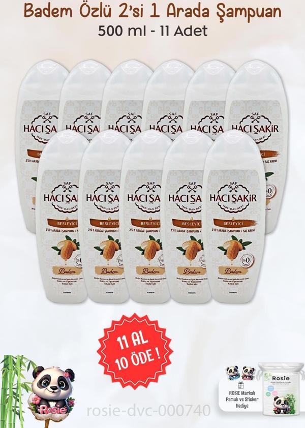 Hacı Şakir Badem 2si 1 Arada Şampuan Besleyici 500 ml ve ROSIE - Image 1