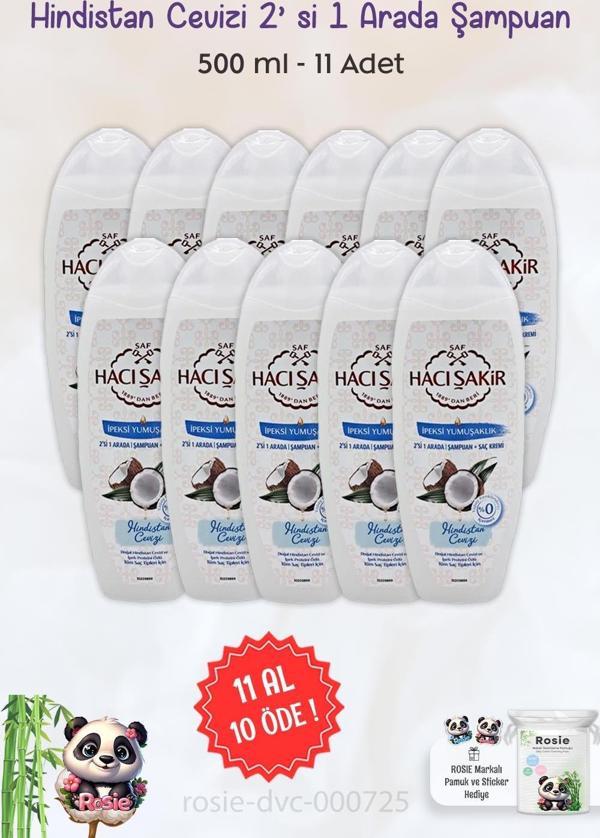 Hacı Şakir Hindistan Cevizi  2si 1 Arada Şampuan 500 ml ve ROSIE - Image 1
