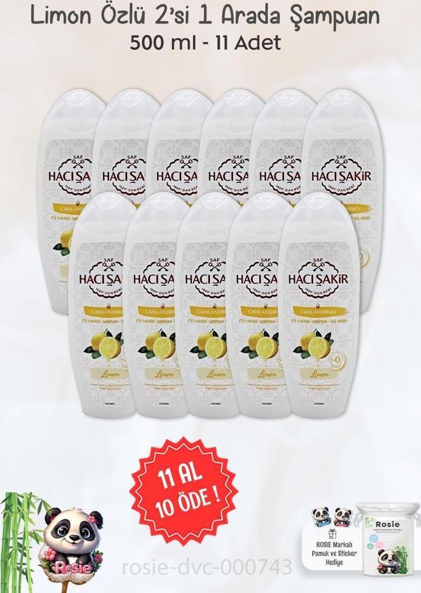 Hacı Şakir Limon 2si 1 Arada Şampuan Canlandırıcı 500 ml ve ROSIE - Image 1