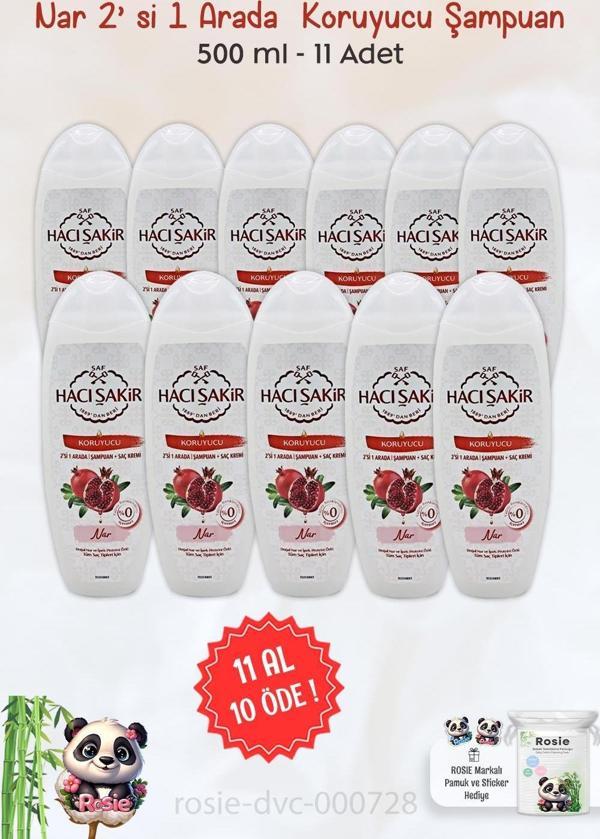 Hacı Şakir Nar 2si 1 Arada Şampuan Koruyucu 500 ml ve ROSIE - Image 1