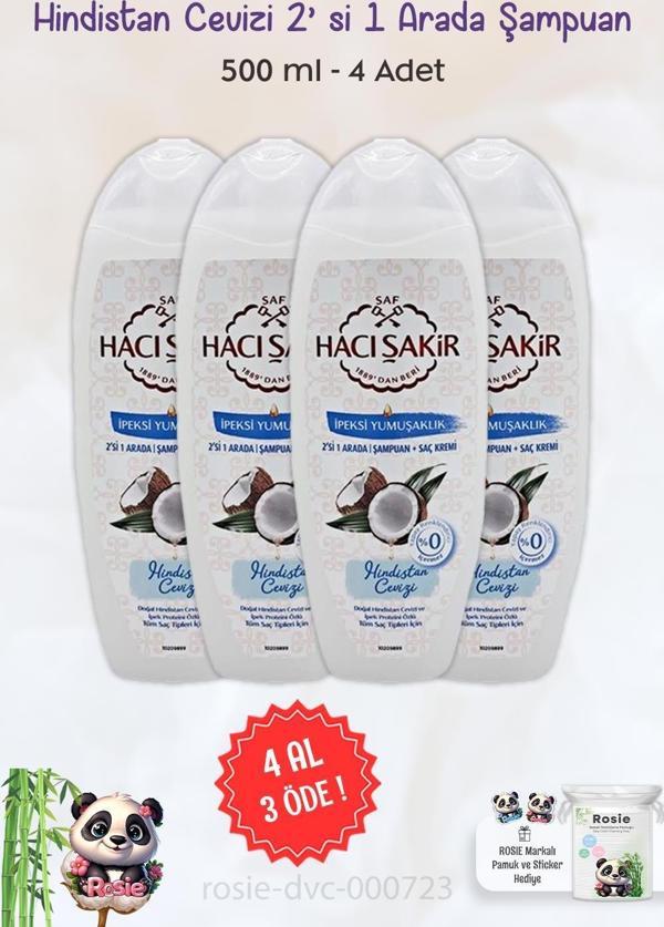 Hacı Şakir Hindistan Cevizi  2si 1 Arada Şampuan 500 ml ve ROSIE - Image 1
