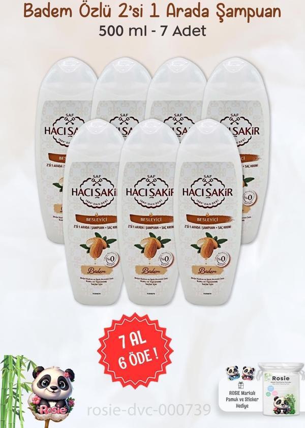 Hacı Şakir Badem 2si 1 Arada Şampuan Besleyici 500 ml ve ROSIE - Image 1