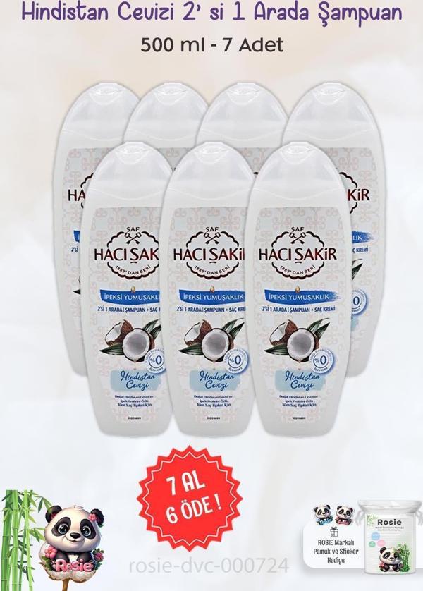 Hacı Şakir Hindistan Cevizi  2si 1 Arada Şampuan 500 ml ve ROSIE - Image 1